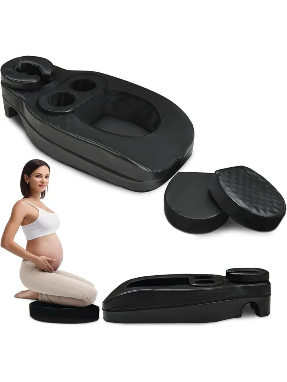 Pregnancy Massage Cushion & Headrest Prenatal Bolster Full Body Support